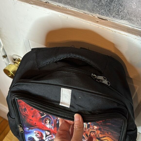 Netflix’s Stranger Things 4 kid’s Sized Black Graphic Two Strap Backpack - Picture 2 of 6